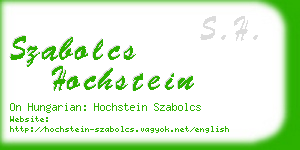 szabolcs hochstein business card